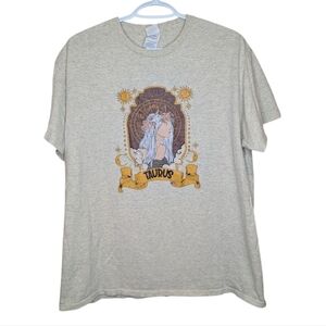 Delta Pro Weight Heathered Taurus Astrology T Shirt Women Large Feminine